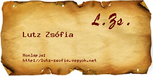Lutz Zsófia névjegykártya